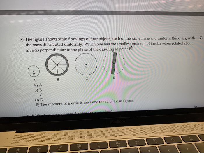 Solved 7) The figure shows scale drawings of four objects,