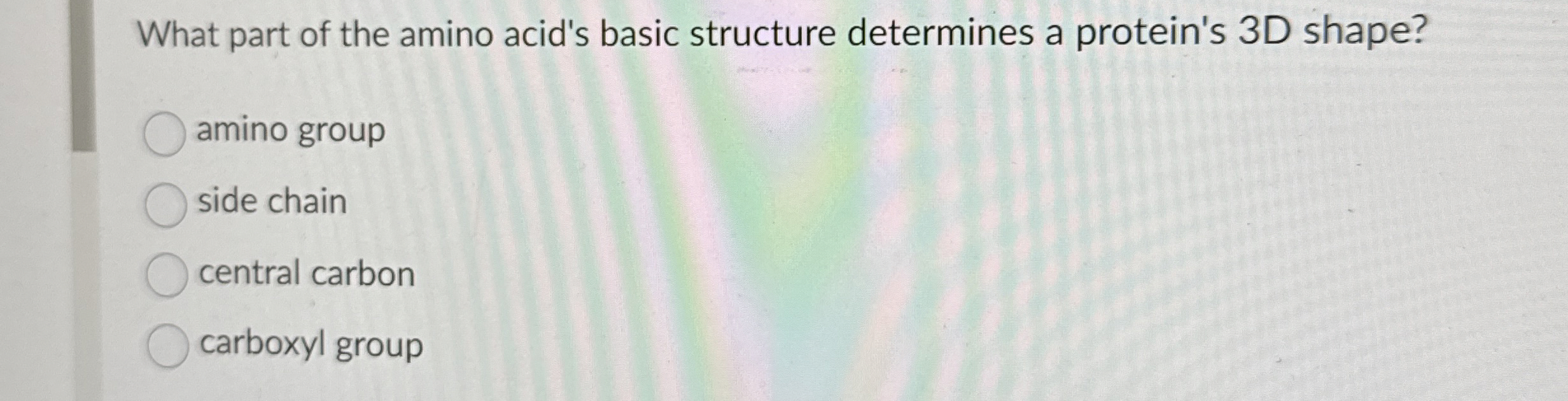 Solved What part of the amino acid's basic structure | Chegg.com