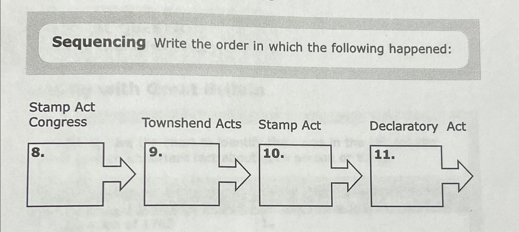 Solved Sequencing Write the order in which the following