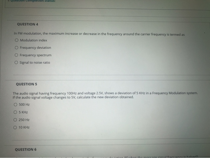 Solved QUESTION 2 For a FM signal v(t) = 15 cos ( 10 * 10^8t | Chegg.com