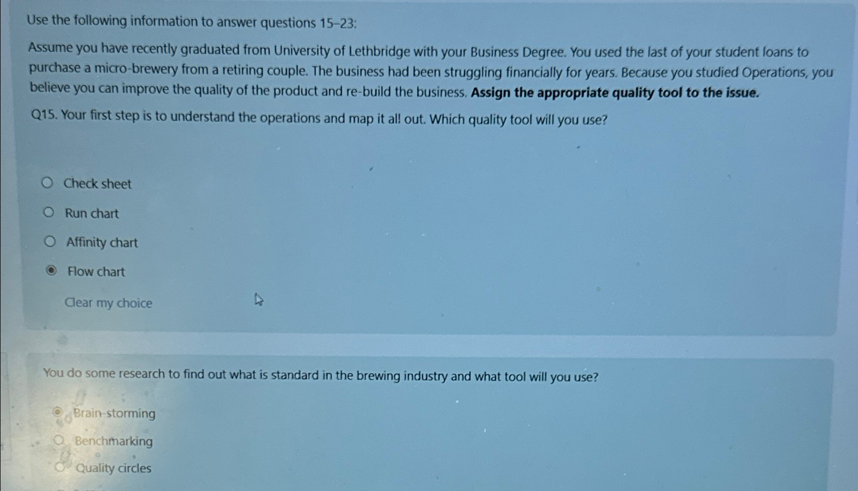 Solved Use the following information to answer questions | Chegg.com