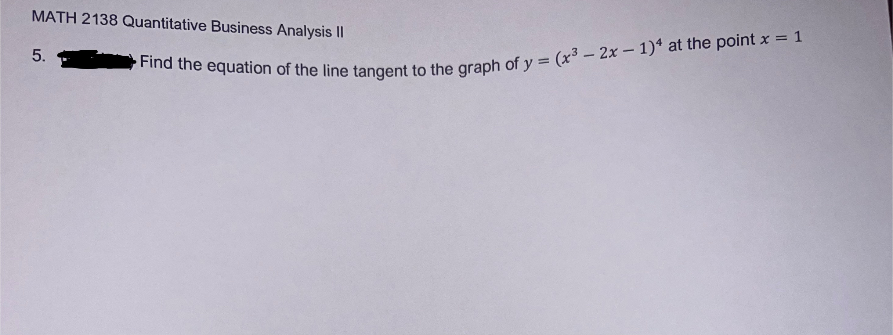 Solved MATH 2138 ﻿Quantitative Business Analysis II5. ﻿Find | Chegg.com