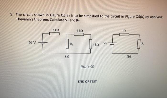Solved 5. The circuit shown in Figure Q5(a) is to be | Chegg.com