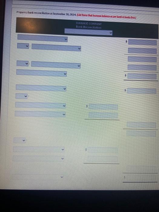 Solved The following information is for Ivanhoe Company in | Chegg.com