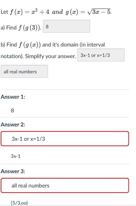 Solved Show Work How To Find The Domain Of B. The Answer Is | Chegg.com