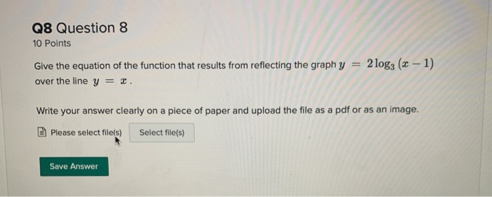 Solved Q8 Question 8 10 Points Give the equation of the | Chegg.com