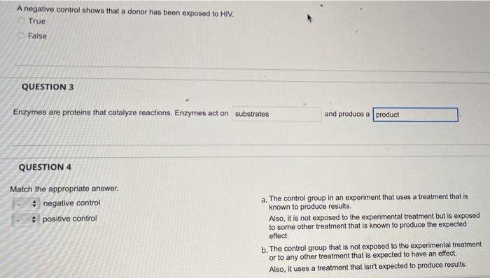 Solved A negative control shows that a donor has been | Chegg.com