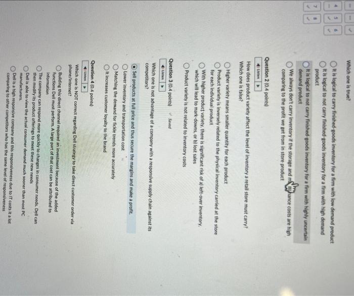 Solved Which one is true? It is logical to cary | Chegg.com