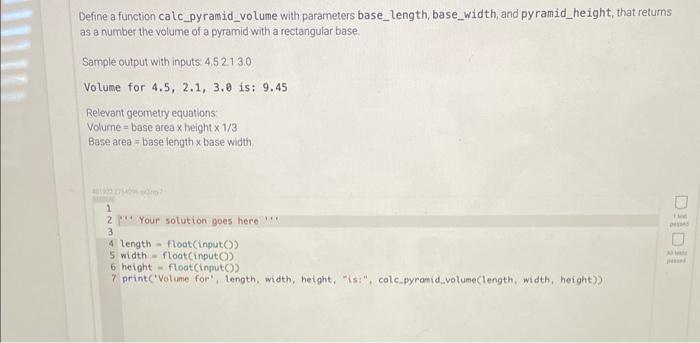 solved-define-a-function-calc-pyramid-volume-with-parameters-chegg