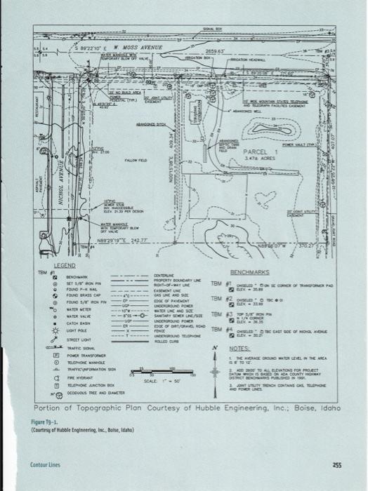 Solved TOPOGRAPHIC PLAN Use Microsoft Word to open the file | Chegg.com