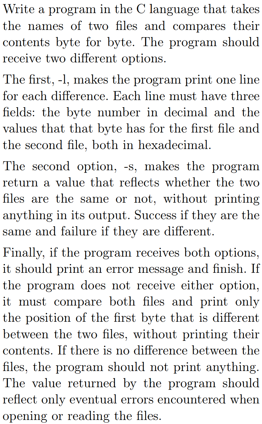 Solved Write a program in the C language that takes the | Chegg.com