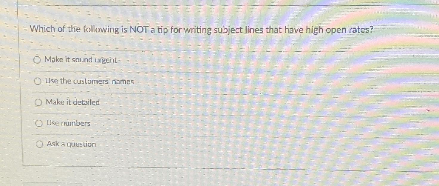 Solved Which of the following is NOT a tip for writing | Chegg.com