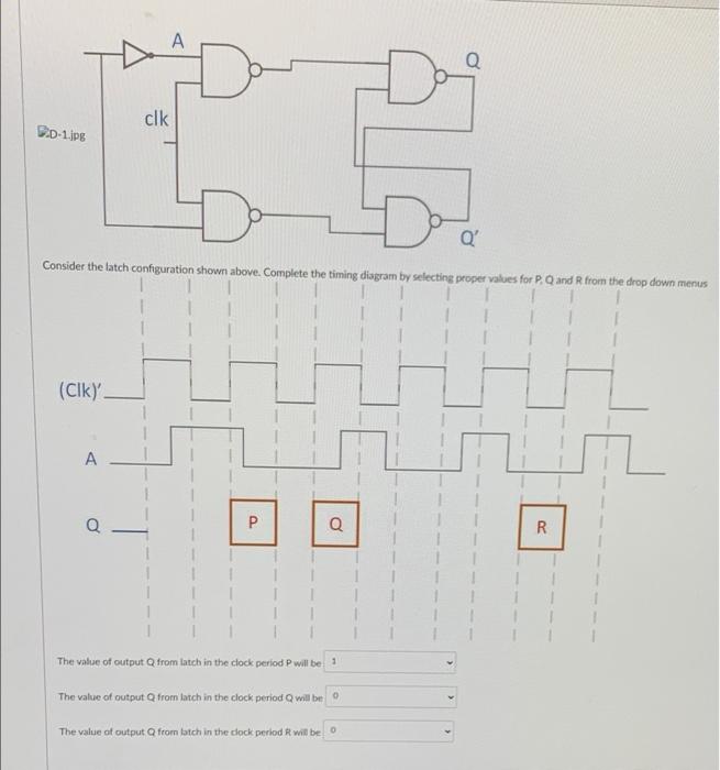Solved Consider the latch configuration shown above. | Chegg.com