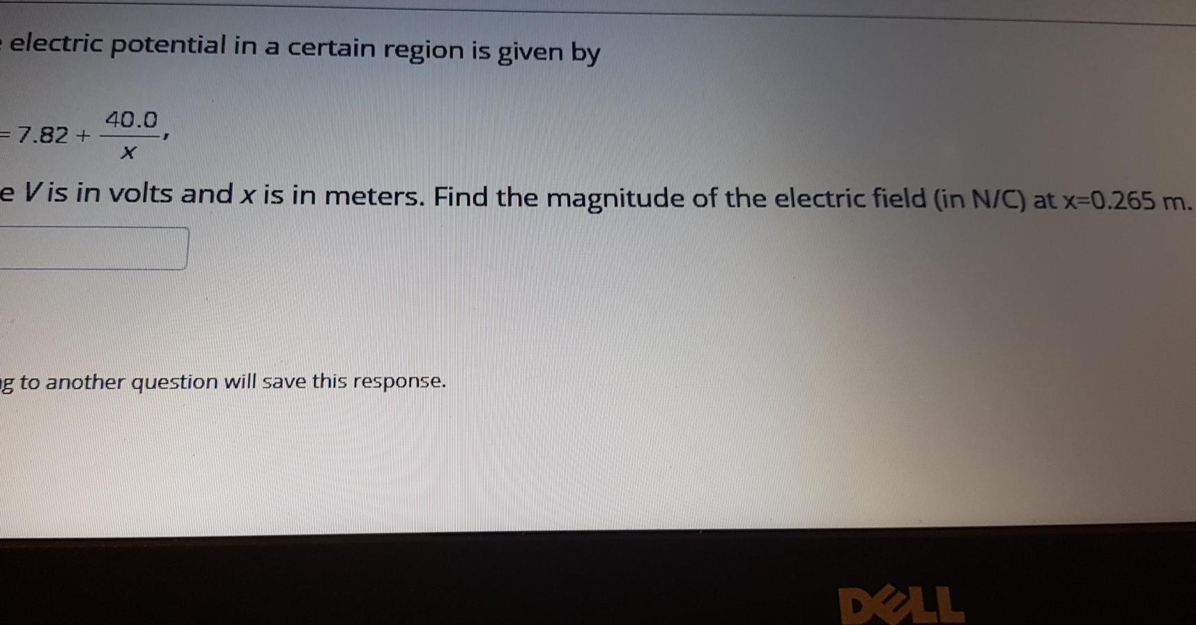Solved the electric potential in a certain region is given | Chegg.com