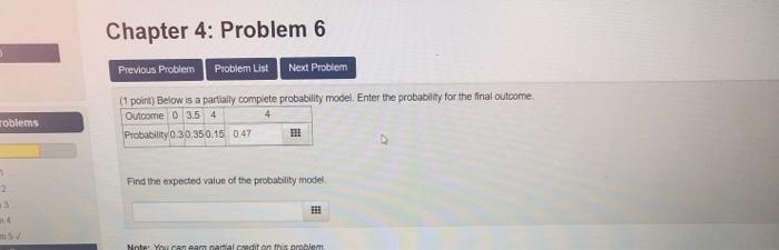 Solved Chapter 4: Problem 6 Previous Problem Problem List | Chegg.com