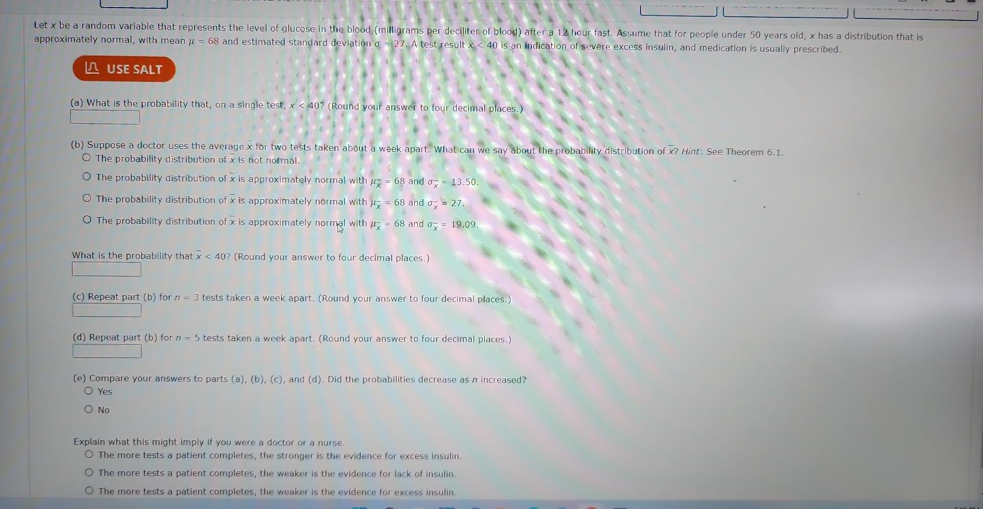 Solved (a) What is the probability that, on a single test, | Chegg.com