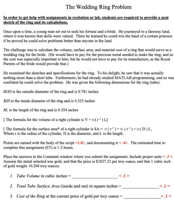 w03 group problem solving wedding ring assignment