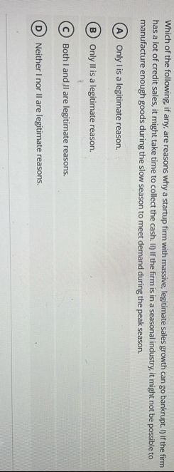 Solved Which of the following, if any, are reasons why a | Chegg.com
