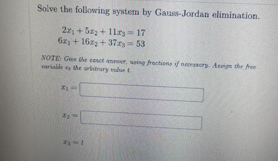 Solved Current Attempt in Progress Find a system of linear | Chegg.com