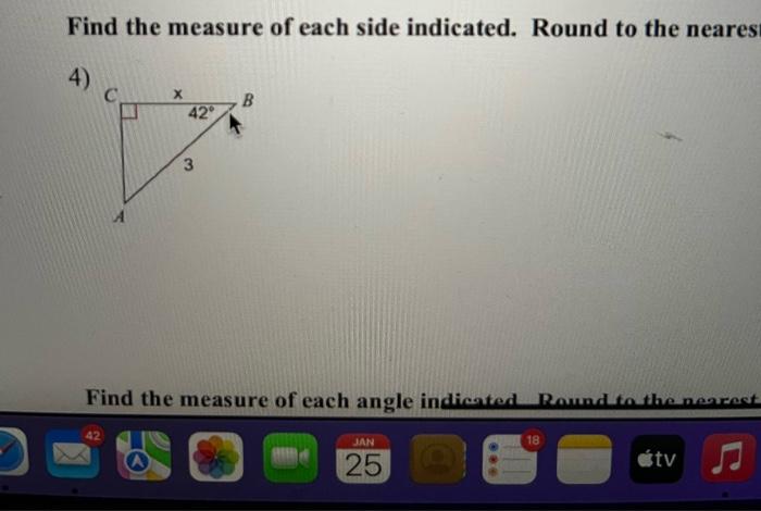 find the measure of each side indicated