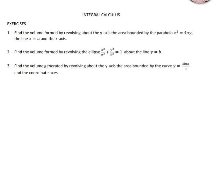 solved-integral-calculus-exercises-1-find-the-volume-formed-chegg