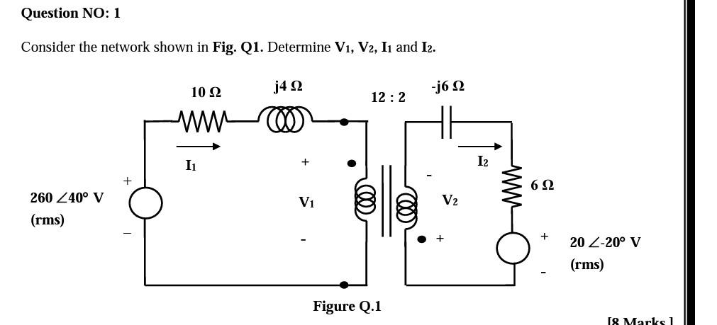 Solved Question NO: 1 Consider the network shown in Fig. Q1. | Chegg.com