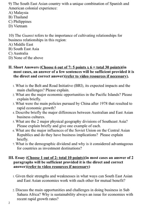 493px x 700px - Solved 9) The South East Asian country with a unique | Chegg.com