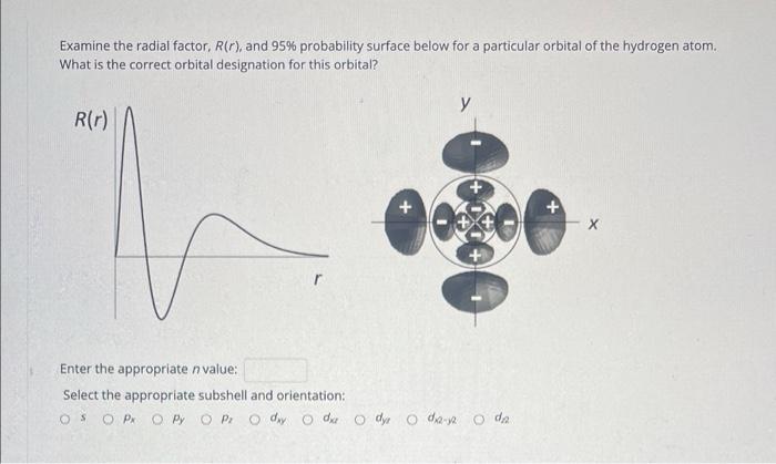 Solved Examine the radial factor, R(r), and 95% probability | Chegg.com