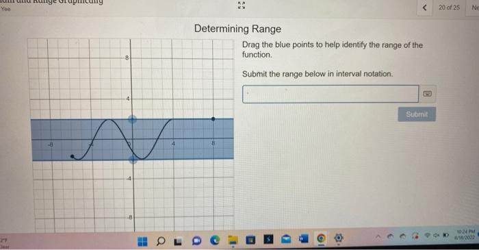 Solved Drag the blue points to help identify the range of | Chegg.com