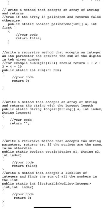 Solved have to use this main method code as the skeleton to | Chegg.com