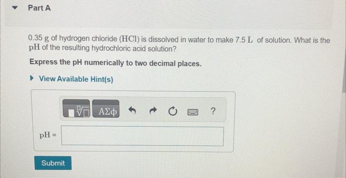 Solved pH is a logarithmic scale used to indicate the | Chegg.com
