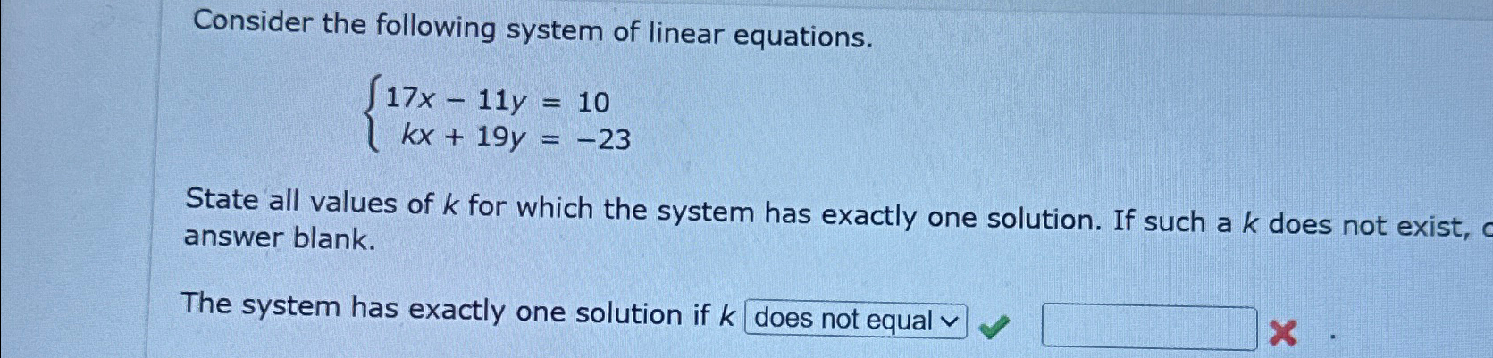 Solved Consider The Following System Of Linear