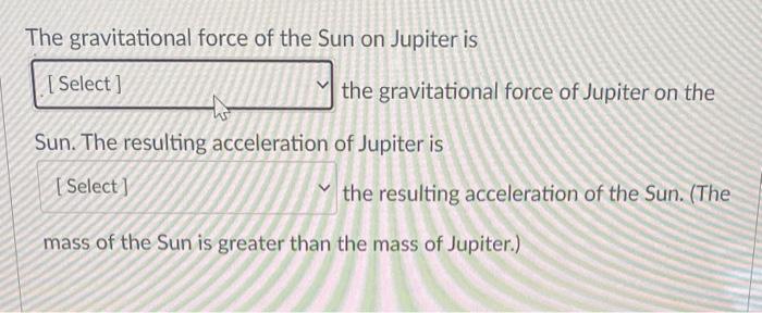 what is the value of gravitational force in jupiter