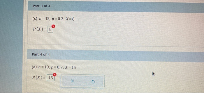 Solved Compute The Probability Of X Successes Using The Chegg Com