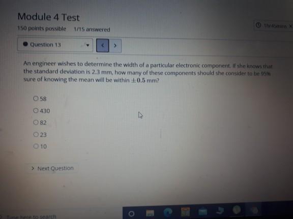 Solved Module 4 Test 150 points possible 1/15 answered | Chegg.com