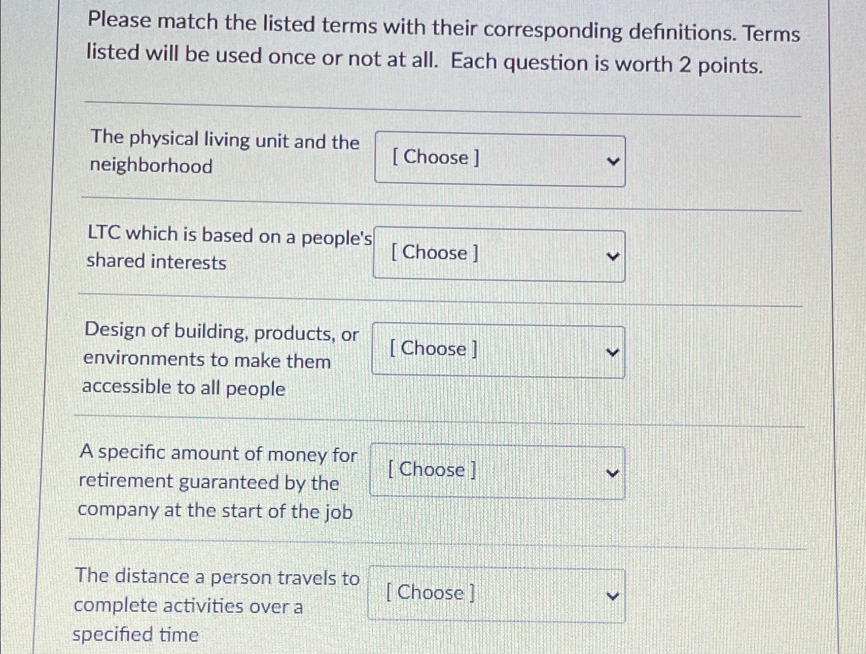 Solved Please match the listed terms with their | Chegg.com