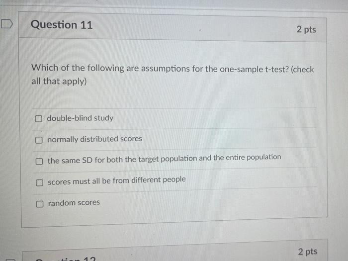 Solved Question 11 2 pts Which of the following are | Chegg.com