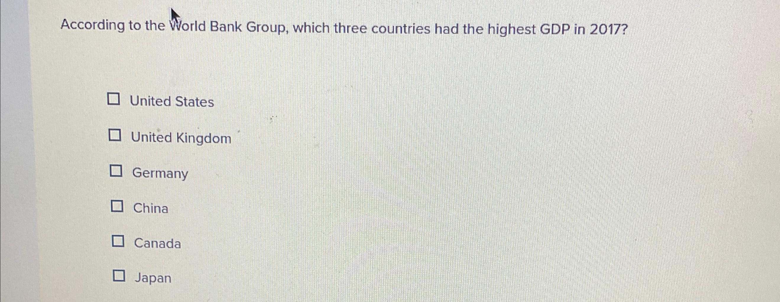 Solved According To The World Bank Group, Which Three | Chegg.com