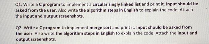 Solved Question based on Data Structures and Algorithm | Chegg.com