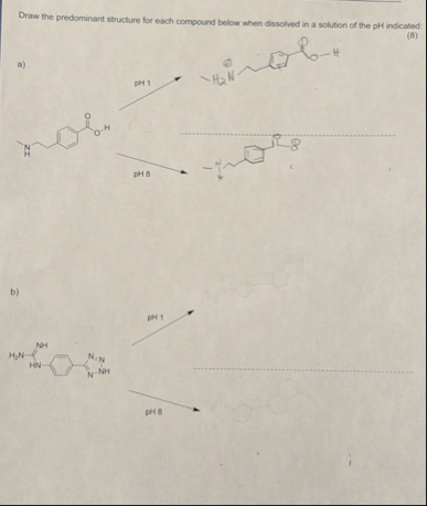Solved Draw the predominant structure for each compound | Chegg.com