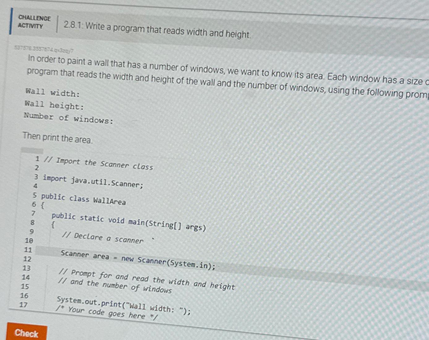 Solved CHALLENGEACTIVITY2.8.1: Write a program that reads | Chegg.com