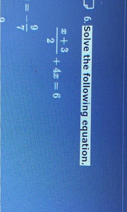 solved-ii-6-solve-the-following-equation-9-3-2-4x-6-chegg