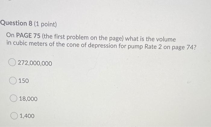 Solved Question 8 (1 point) On PAGE 75 (the first problem on | Chegg.com