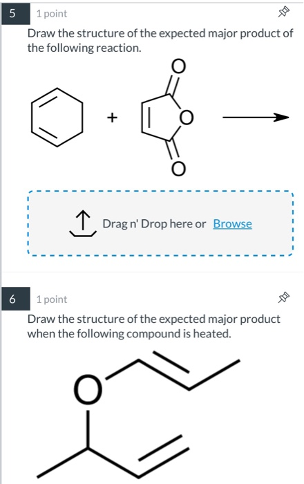 Solved 1 point Draw the structure of the expected major | Chegg.com