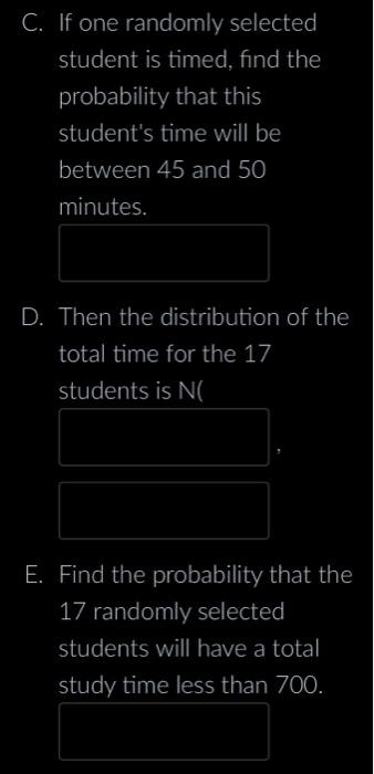 Solved Suppose that the amount of time that a students | Chegg.com