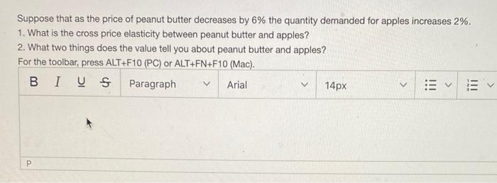 Solved Suppose That As The Price Of Peanut Butter Decreases | Chegg.com