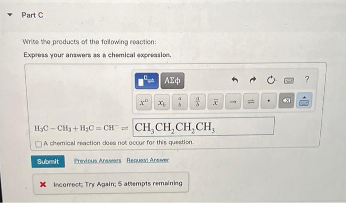 Solved Write the products of the following reaction: Express | Chegg.com