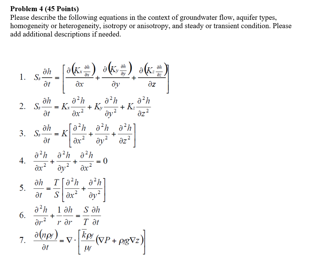 Solved Problem 4 (45 ﻿Points)Please describe the following | Chegg.com