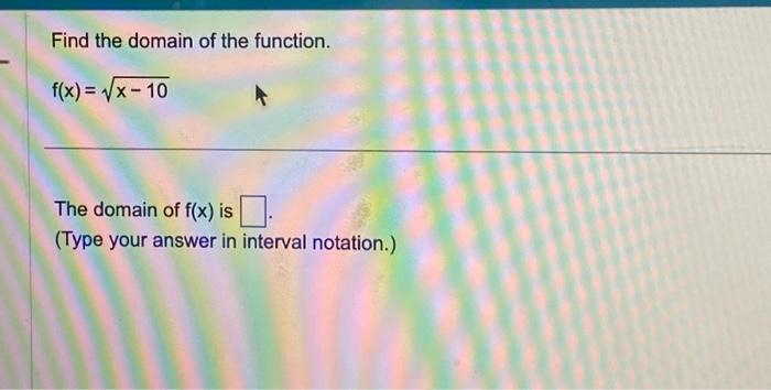 find the domain of f(x)