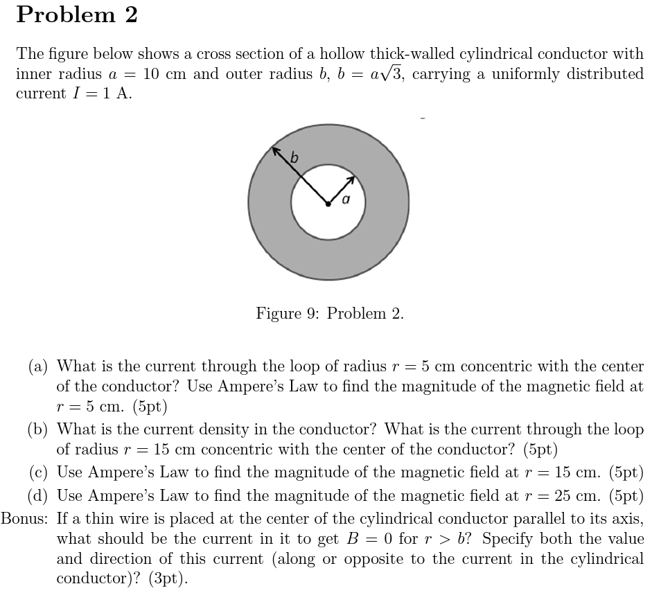 Solved by an EXPERT Problem 2The figure below shows a cross section of ...